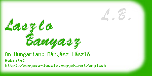 laszlo banyasz business card